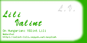 lili valint business card